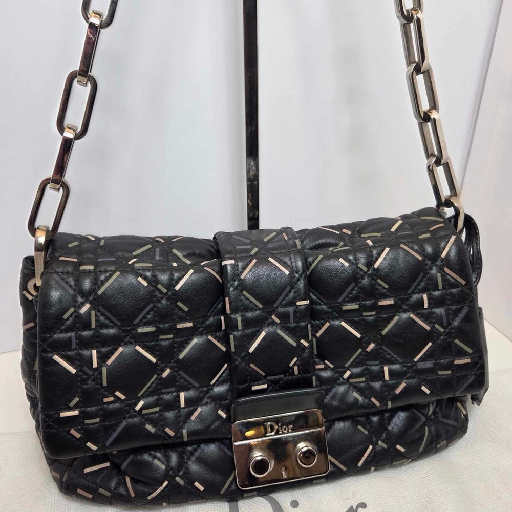 SOLD!!! Dior Black Quilted Shoulder Bag with Chain Strap